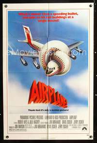 p019 AIRPLANE one-sheet movie poster '80 Lloyd Bridges, Leslie Nielsen