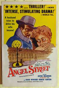 p032 ANGEL STREET one-sheet movie poster '52 Anton Walbrook drives his wife insane!