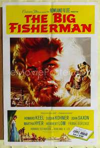 p051 BIG FISHERMAN style A one-sheet movie poster '59 Howard Keel, Susan Kohner, John Saxon