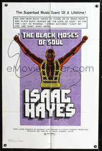 p056 BLACK MOSES OF SOUL one-sheet poster '73 Isaac Hayes, the superbad music event of a lifetime!