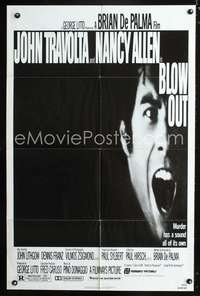 p061 BLOW OUT one-sheet movie poster '81 John Travolta, Brian De Palma