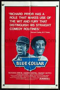p063 BLUE COLLAR one-sheet movie poster '78 Richard Pryor, Harvey Keitel