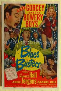 p066 BLUES BUSTERS one-sheet poster '50 Leo Gorcey and the Bowery Boys, sexy Adele Jergens!