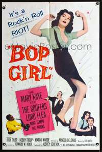 p069 BOP GIRL GOES CALYPSO one-sheet movie poster '57 Judy Tyler, Bobby Troup, Bop Girl!