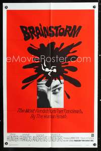 p073 BRAINSTORM one-sheet movie poster '65 scares you out of your mind!