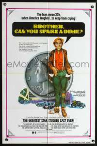 p079 BROTHER CAN YOU SPARE A DIME one-sheet movie poster '75 Great Depression documentary!