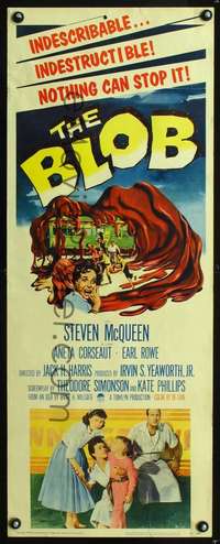 s007 BLOB insert movie poster '58 early Steve McQueen sci-fi!