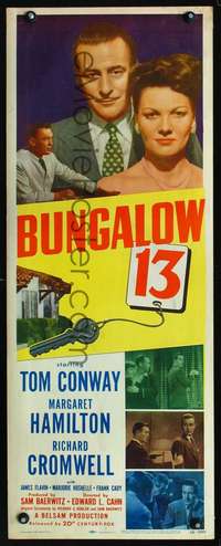 s048 BUNGALOW 13 insert movie poster '48 Tom Conway, Margaret Hamilton