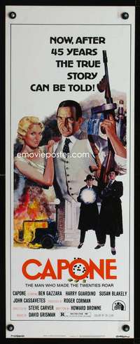 s053 CAPONE insert movie poster '75 art of Ben Gazzara by Solie!