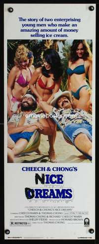 s060 CHEECH & CHONG'S NICE DREAMS insert movie poster '81 drugs!