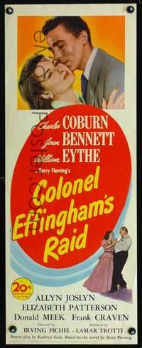 s071 COLONEL EFFINGHAM'S RAID insert movie poster '45 Irving Pichel
