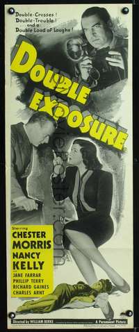 s113 DOUBLE EXPOSURE insert movie poster '44 Chester Morris, noir!
