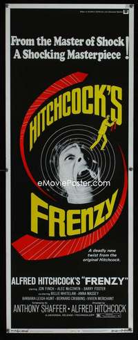 s132 FRENZY insert movie poster '72 Hitchcock, Anthony Shaffer