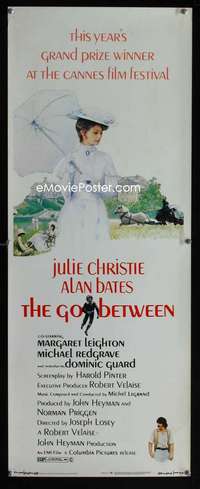 s140 GO BETWEEN insert movie poster '71 Julie Christie, Joseph Losey