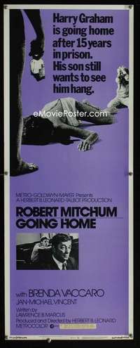 s142 GOING HOME insert movie poster '71 Robert Mitchum, Vaccaro