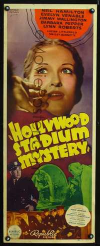 s156 HOLLYWOOD STADIUM MYSTERY insert movie poster '37 Evelyn Venable