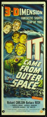 s003 IT CAME FROM OUTER SPACE insert movie poster '53 3D sci-fi!
