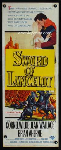 s182 LANCELOT & GUINEVERE insert movie poster '63 Cornel Wilde