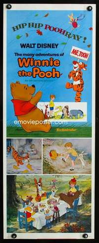 s206 MANY ADVENTURES OF WINNIE THE POOH insert movie poster '77