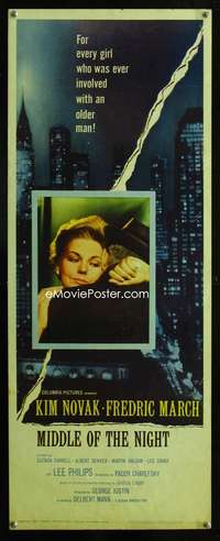 s213 MIDDLE OF THE NIGHT insert movie poster '59 Kim Novak, Chayefsky