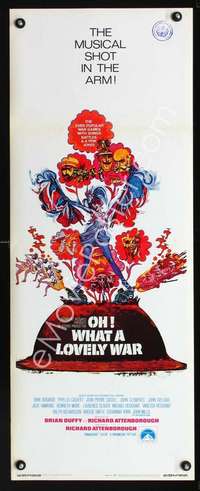 s264 OH WHAT A LOVELY WAR insert movie poster '69 cool Kossin art!