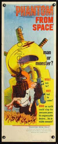 s009 PHANTOM FROM SPACE insert movie poster '53 strange alien visitor!