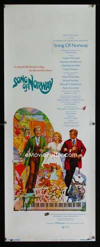 s330 SONG OF NORWAY insert movie poster '70 Howard Terpning artwork!