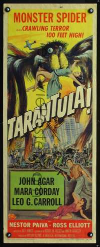 s006 TARANTULA insert movie poster '55 Jack Arnold giant spider horror!