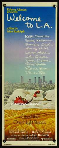 s454 WELCOME TO L.A. insert movie poster '77 Alan Rudolph, Altman