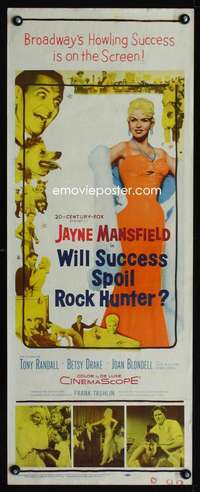 s471 WILL SUCCESS SPOIL ROCK HUNTER insert movie poster '57 Mansfield