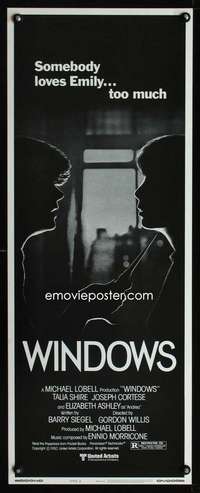 s472 WINDOWS insert movie poster '80 Talia Shire, psycho stalker!
