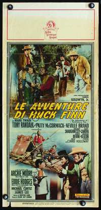 s501 ADVENTURES OF HUCKLEBERRY FINN Italian locandina movie poster '60
