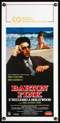 s515 BARTON FINK Italian locandina movie poster '91Coen Bros,Turturro
