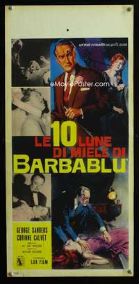 s525 BLUEBEARD'S 10 HONEYMOONS Italian locandina movie poster '60
