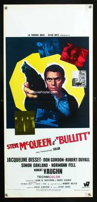 s527 BULLITT Italian locandina movie poster 1970 Steve McQueen classic!