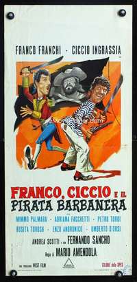 s569 FRANCO CICCIO E IL PIRATA BARBANERA Italian locandina movie poster '69