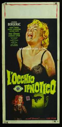 s597 HYPNOTIC EYE Italian locandina movie poster '60 cool horror art!