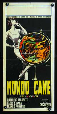 s637 MONDO CANE Italian locandina movie poster '62 Manfredo art!