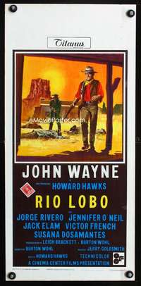 s662 RIO LOBO Italian locandina movie poster '71 John Wayne by Franco