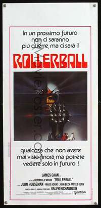 s665 ROLLERBALL Italian locandina movie poster '75 Bob Peak art!