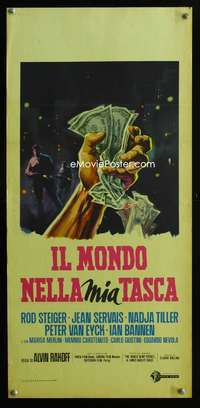 s721 WORLD IN MY POCKET Italian locandina movie poster '62 cool art!