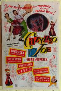 t107 CALYPSO JOE one-sheet movie poster '57 Herb Jeffries, Angie Dickinson