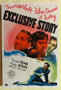 t230 EXCLUSIVE STORY one-sheet movie poster '36 Franchot Tone, Madge Evans