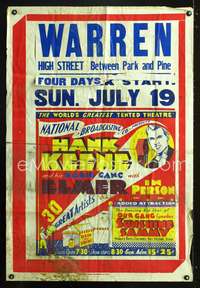 t279 HANK KEENE & HIS RADIO GANG one-sheet movie poster '25 Sunshine Sammy, early NBC radio!