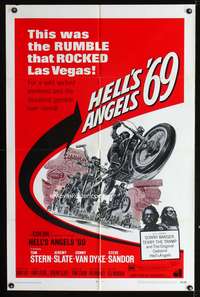 t288 HELL'S ANGELS '69 one-sheet movie poster '69 bikers that rocked Las Vegas!