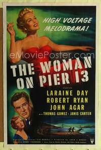 t312 I MARRIED A COMMUNIST one-sheet poster 1950 sexy smoking Laraine Day is The Woman on Pier 13!