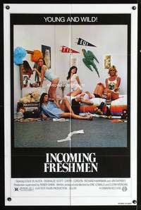 t321 INCOMING FRESHMEN one-sheet movie poster '79 young & wild sexy college girls!