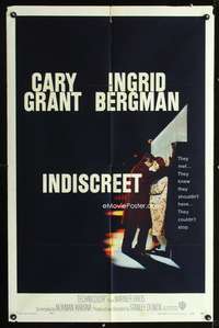 t322 INDISCREET one-sheet movie poster '58 Cary Grant & Ingrid Bergman couldn't stop!