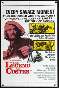 t362 LEGEND OF CUSTER one-sheet movie poster '67 Wayne Maunder, Slim Pickens