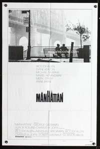 t392 MANHATTAN style B one-sheet movie poster '79 Woody Allen, Mariel Hemingway, New York!